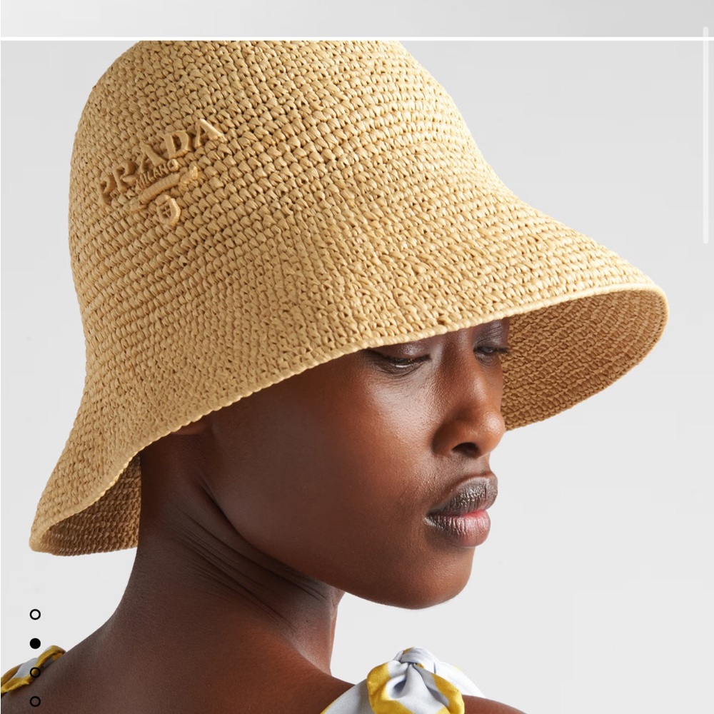 Prada Tan Crochet Hat